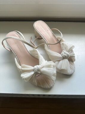 Loeffler Randall Pleated Bow Slingback Block Heels